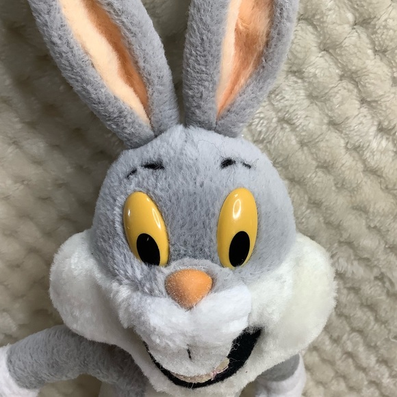 Vintage Warner Bros Plush 1992 Bugs Bunny Stuffed Animal Toy Christmas Ornament - Picture 5 of 10